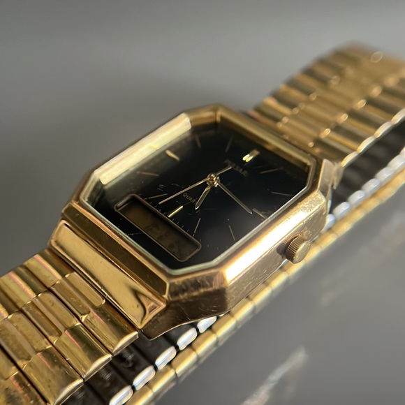 Vintage Men's Pulsar Gold Tone Watch - Picture 2 of 15